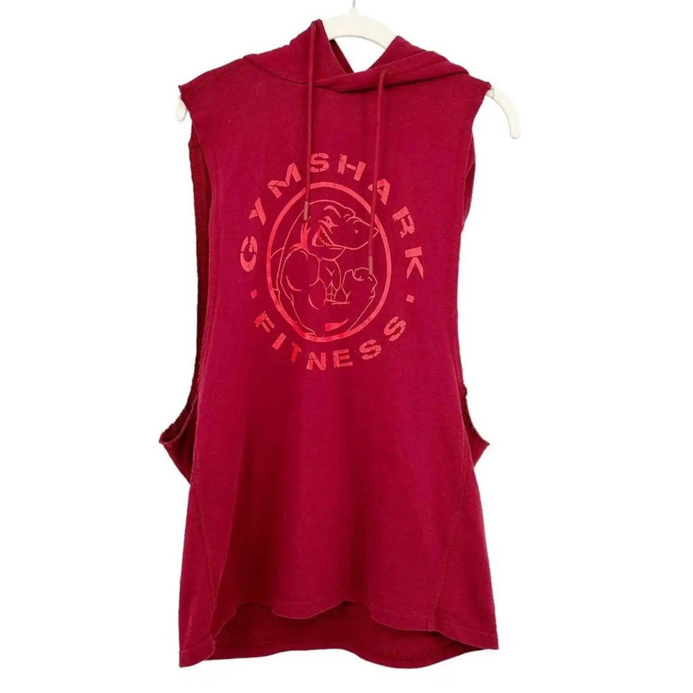 Gym shark sleeveless hoodie large